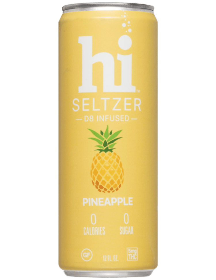 Pineapple THC-infused 12oz seltzer