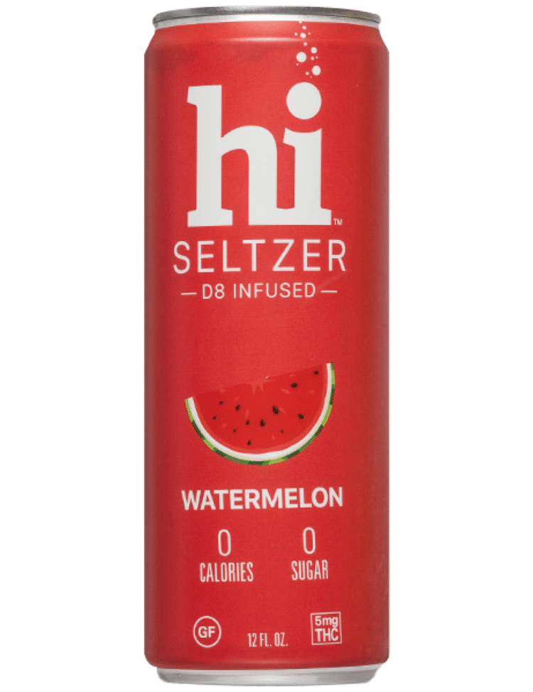 Watermelon THC-infused 12oz seltzer